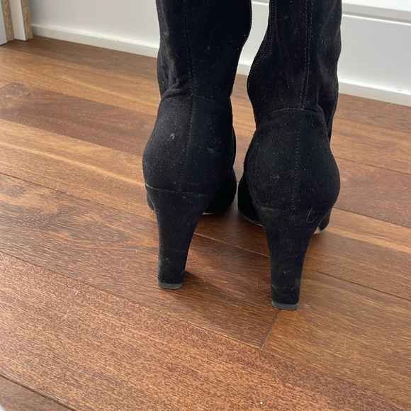 BLACK SUEDE KNEE HIGH BOOTS - Picture 5 of 5
